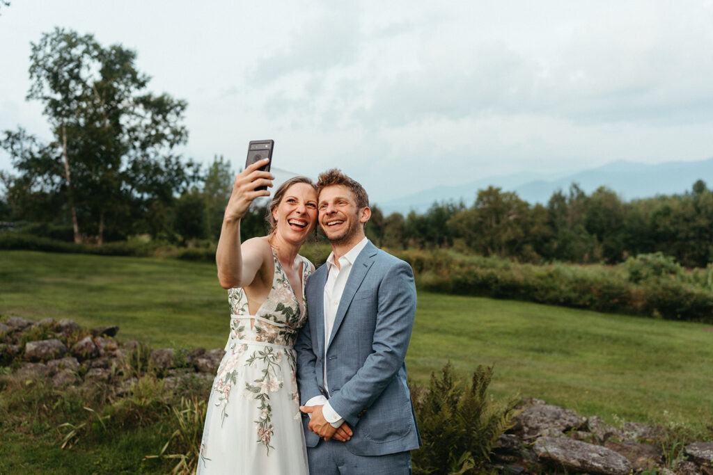 Taking a selfie at a northern NH wedding venue. 