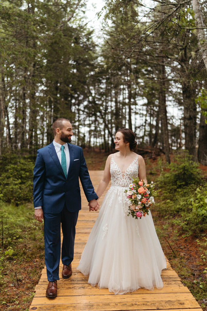 Maine elopement rainy day inspiration 