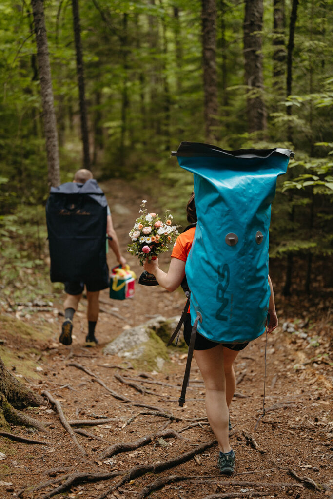 Maine hiking elopement inspiration 