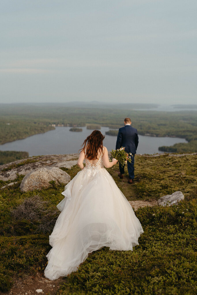 Downeast maine mountain elopement 