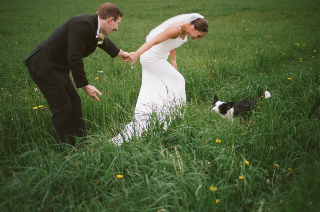 North Conway microwedding with dog. Small wedding inspiration New Hampshire. 