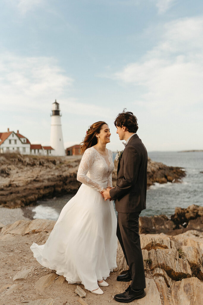 Portland head light elopement. Maine elopement inspiration 