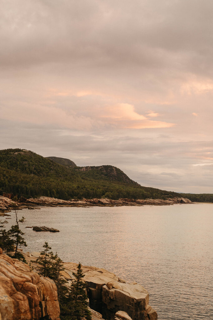 Otter Cliff sunrise in Acadia National Park. 