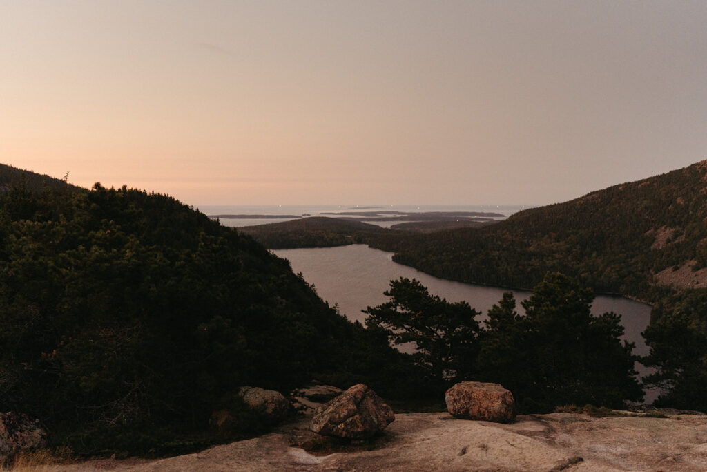 Sunrise in Acadia National Park. 