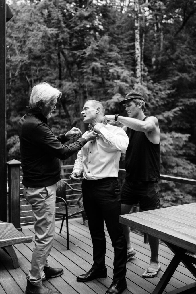 Getting ready for a microwedding in Lincoln, NH