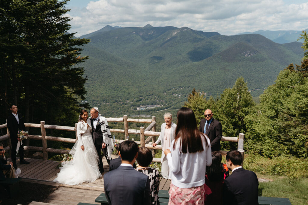A loon mountain wedding ceremony