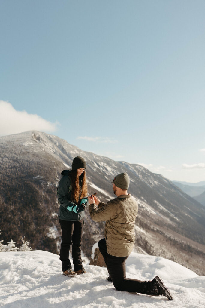A winter proposal on Mount Willard in the White Mountains of New Hampshire 