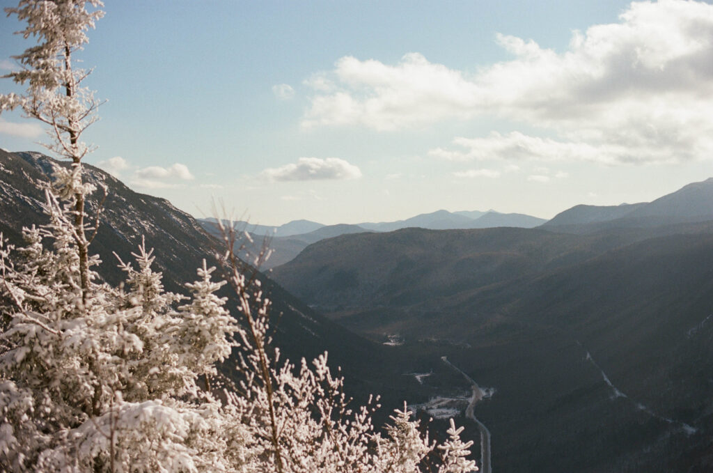 The view from the top of Mount Willard in Crawford Notch 