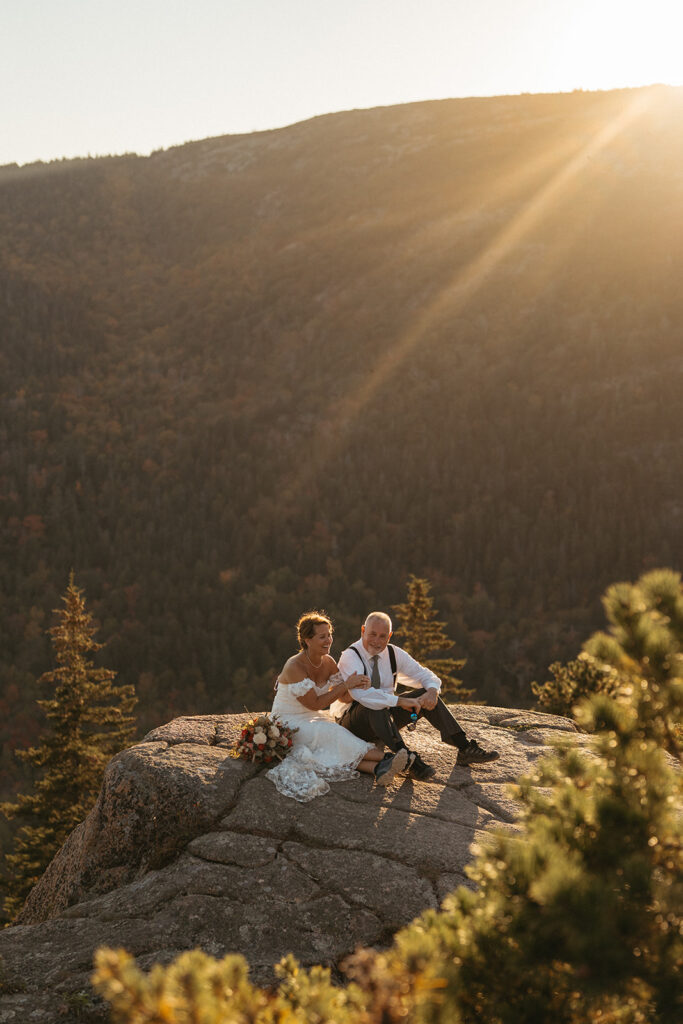 Golden hour portraits in Acadia. 