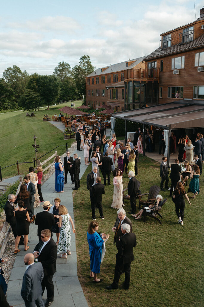 Cocktail hour photographed from the Loft at Mountain Top Resort 