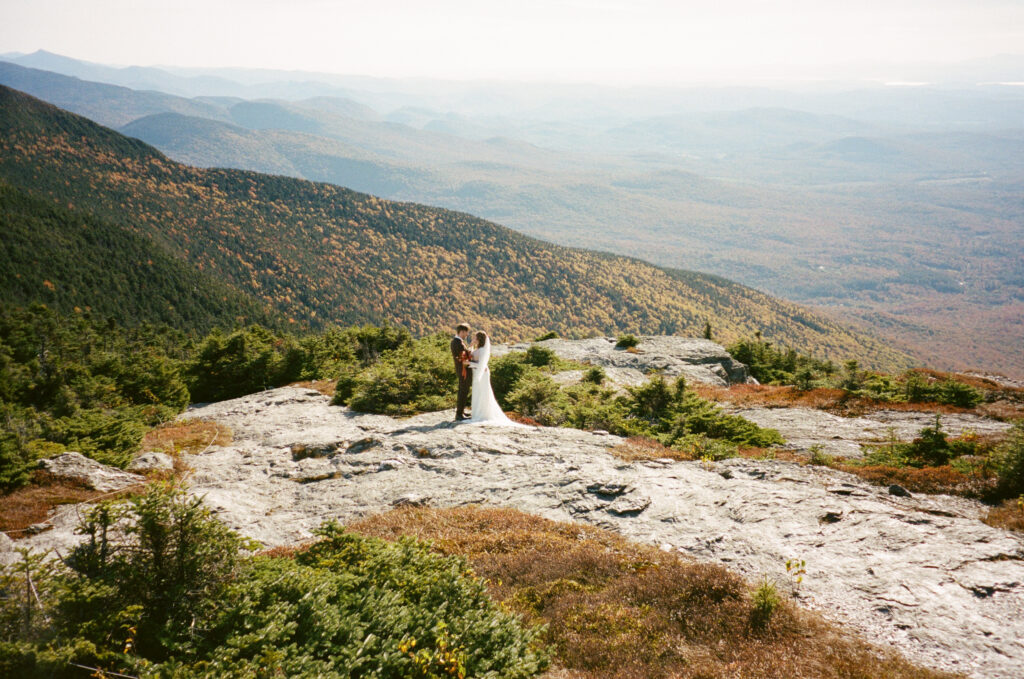 The couple on 35mm film on Mount Mansfield